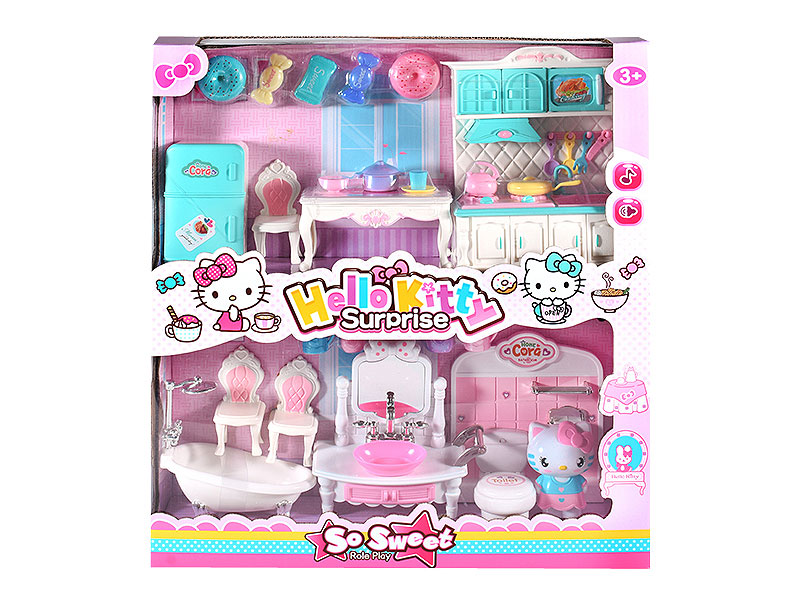 Kitchen Set W/L_M & Comfortable Bathroom toys