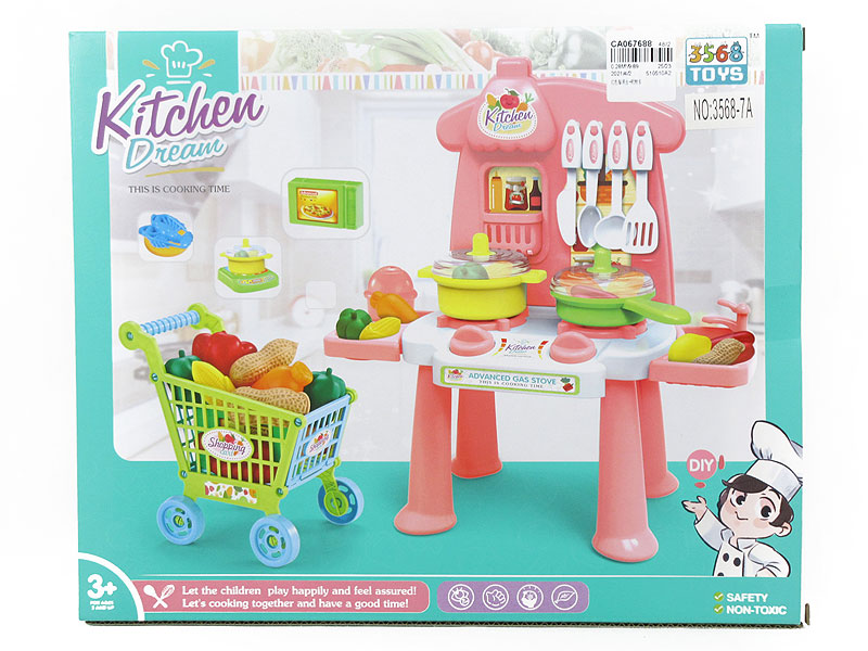 Kitchen Set & Shopping Car toys