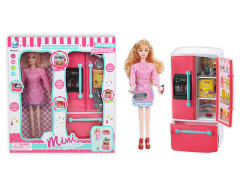 Refrigerator Set & Doll