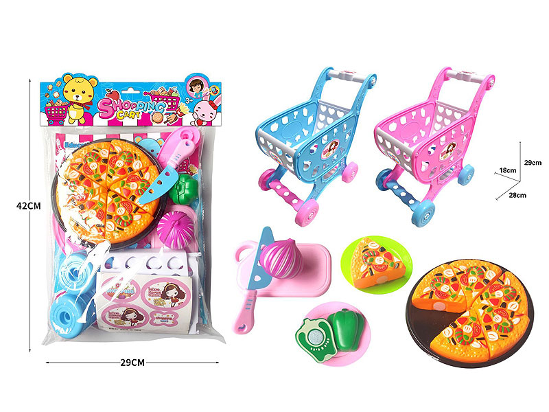 Pizza Set & Shopping Car toys