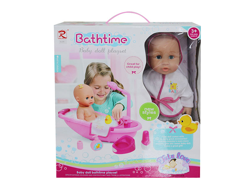 Tub & 14inch Doll toys