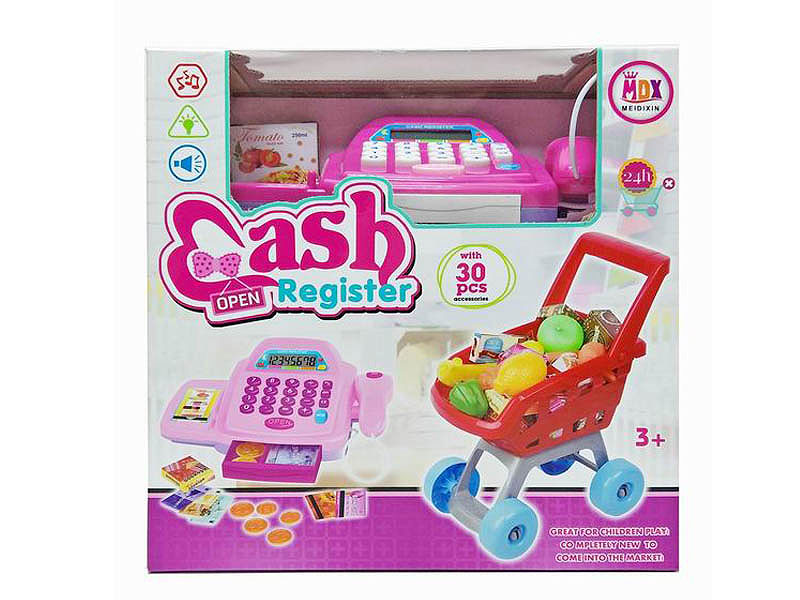 Cash Register W/L_S & Shopping Car toys