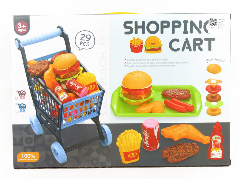 Shopping Car & Hamburger Barbecue toys