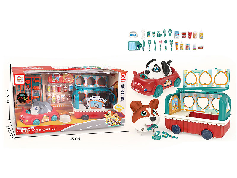 Cute Dog Station Wagon Set toys