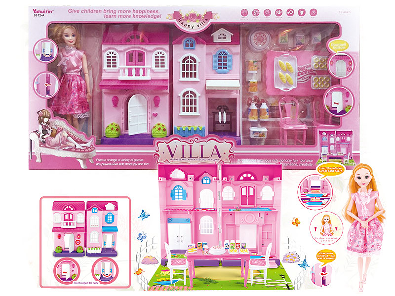 Villa Set W/L_M & Doll toys