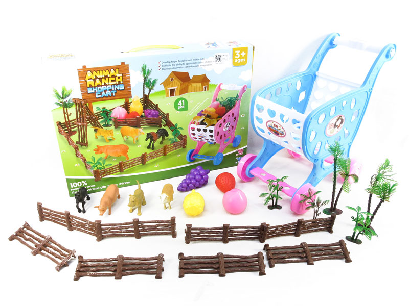 Shopping Car & Fruit Animal Farm toys