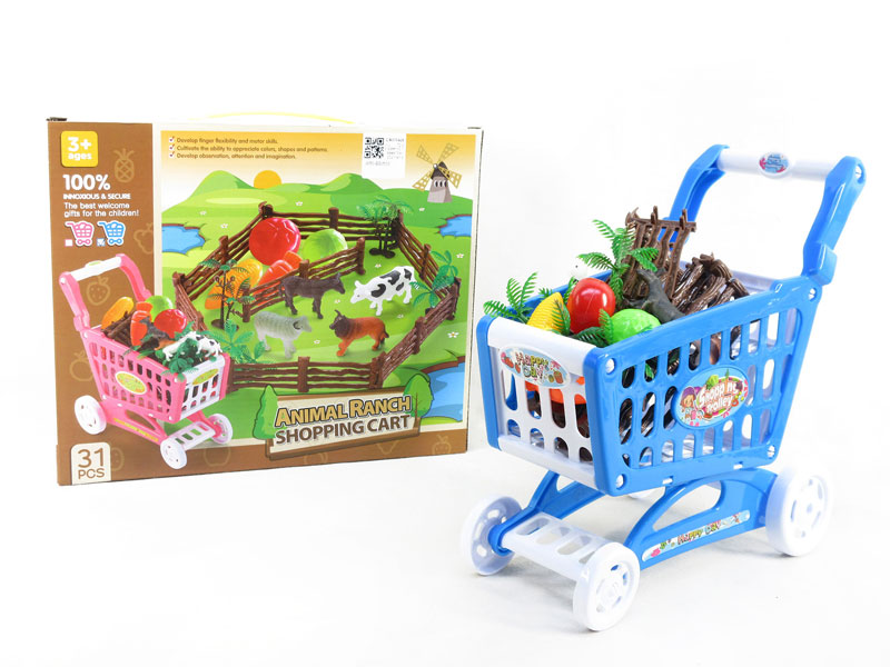 Shopping Car & Vegetable Animal Farm toys