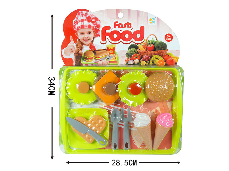 Hamburger Ice Cream Waffle set toys