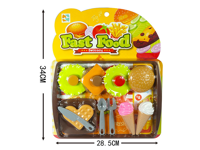 Hamburger Ice Cream Waffle Set toys