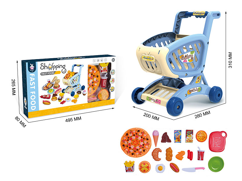 Pizza fast food shopping trolley toys