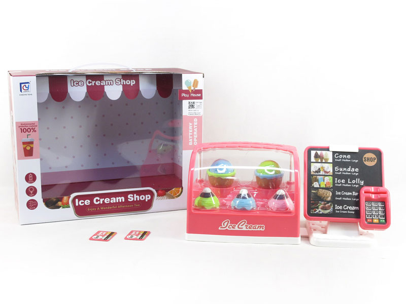 Ice Cream Counter W/L & Ordering Table W/IC toys