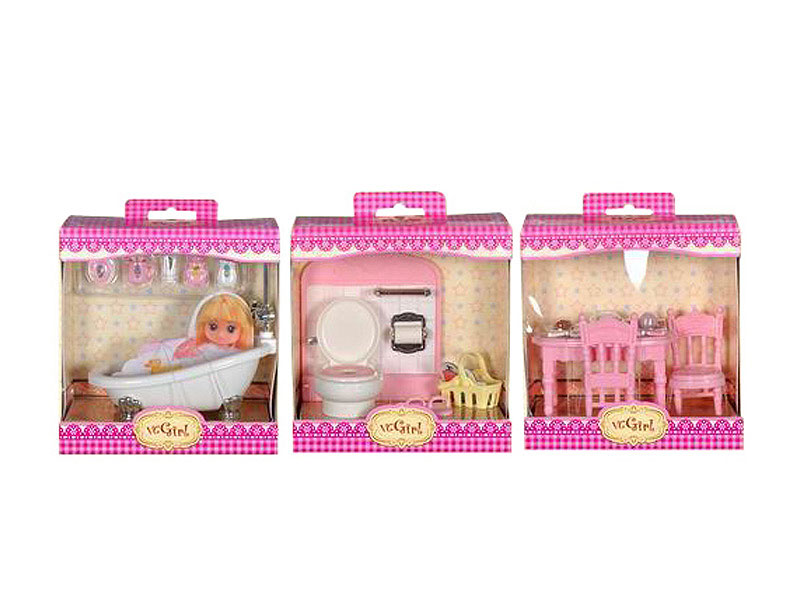 Dining Room & Shower Room & Toilet Room(3S) toys