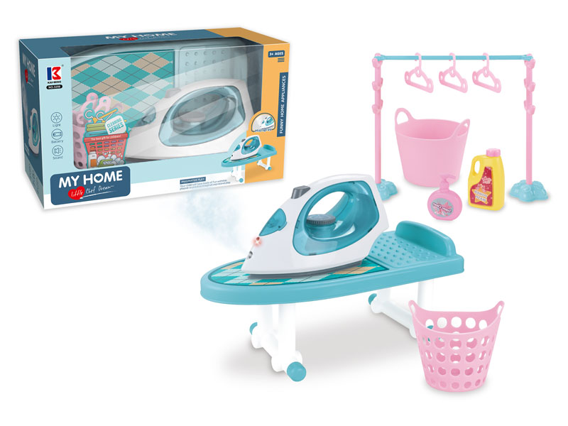 B/O Spray Iron Ironing Board Set toys