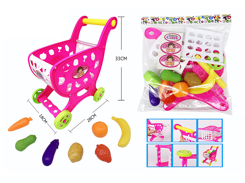 Supermarket Shopping Car & Fruits Vegetables toys