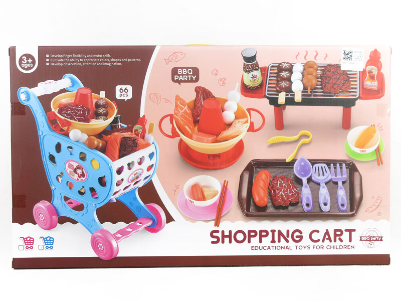 Shopping Car & Barbecue Hotpot(2C) toys