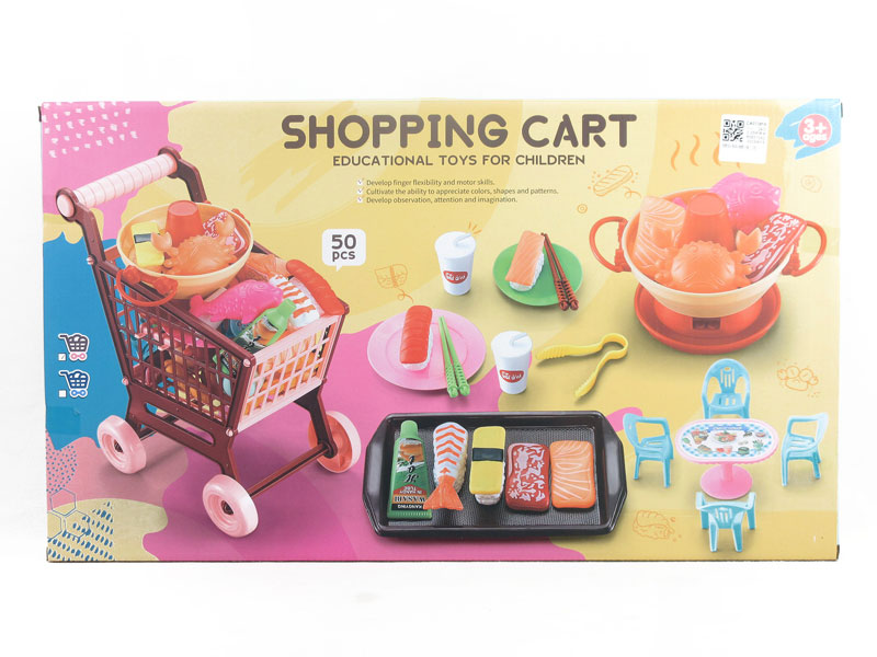 Shopping Car & Sushi & Seafood Hot Pot(2C) toys