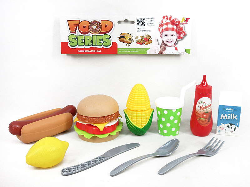Fast Food & Hamburger & Pastry Combination toys