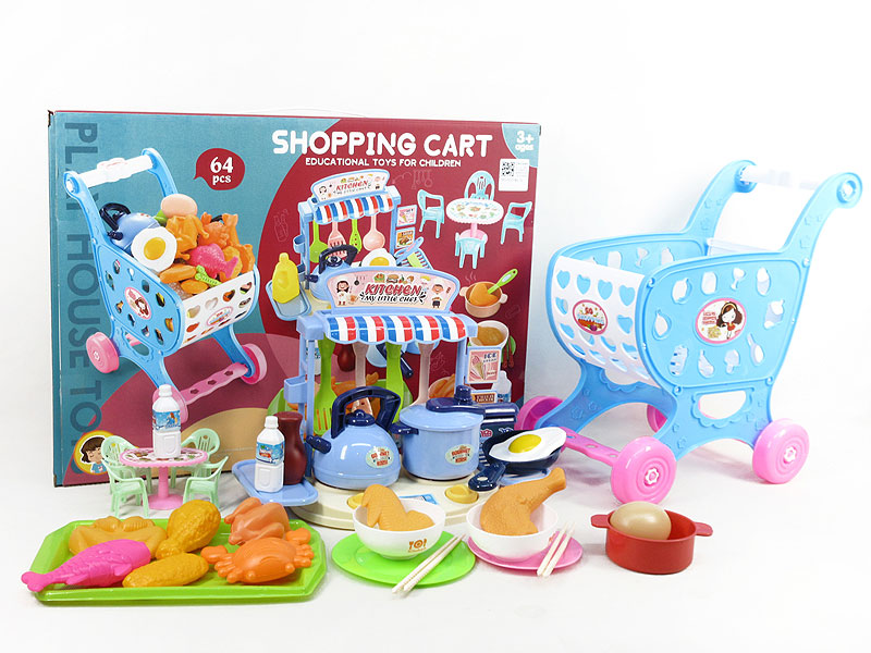 Shopping Car & Cooking & Dining Table(2C) toys
