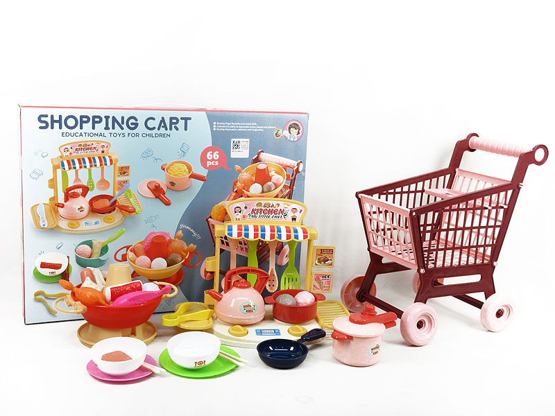 Shopping Car & Cooking & Seafood Hot Pot(2C) toys