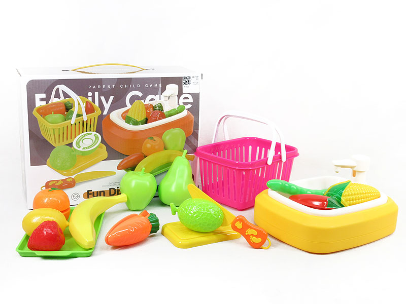 Washing Basin & Cut Fruit toys