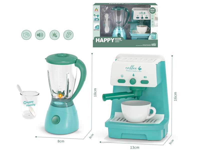 B/O Juice Machine W/L & Coffee Maker Set toys