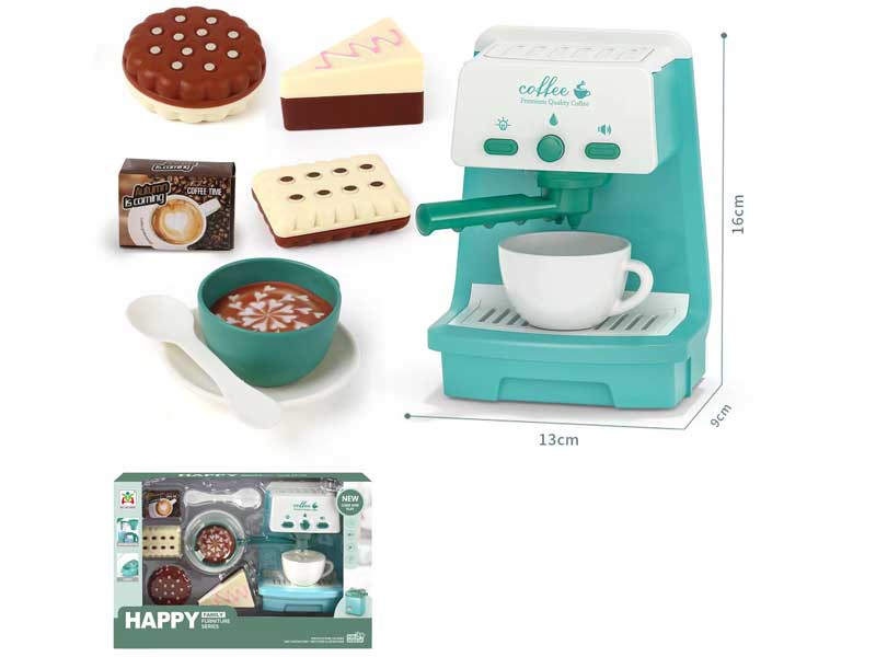Coffee Maker W/L_S & Dessert Set toys