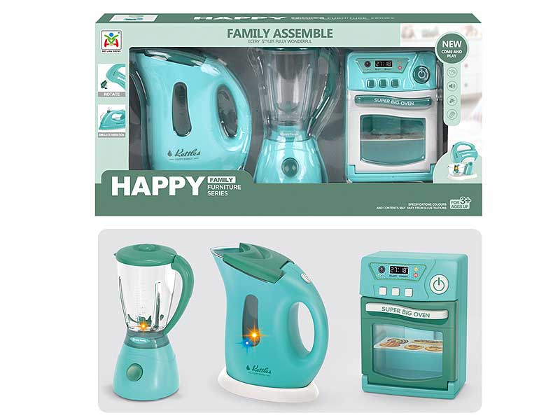 B/O Water Bottle & Juice Machine & Oven toys
