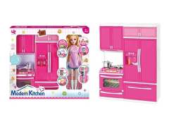 Kitchen Set W/L_S & Doll