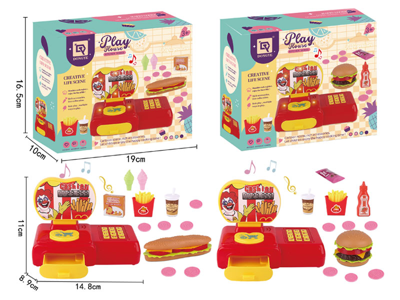 Cash Register W/L_M & Hamburger toys