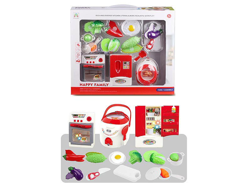 Refrigerator & Oven & Rice Cooker toys