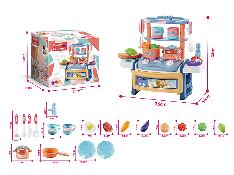 Water Kitchen Set W/L_S toys