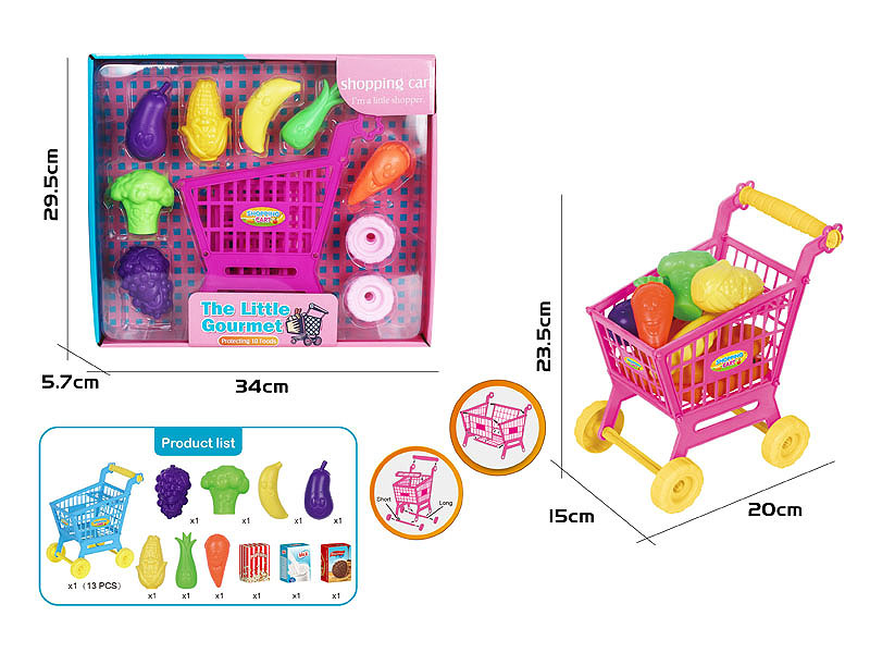 Shopping Cart & Fruit & Vegetable toys