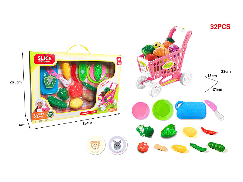 Shopping Car & Vegetable Set(2C) toys