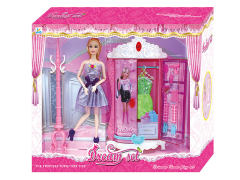 Garderobe Set & Solid Body Doll(2S2C) toys