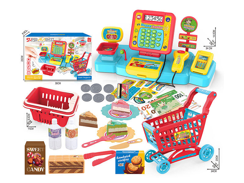 Shopping Cart Cash Register Cake Set toys