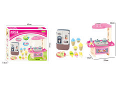 Spray Kitchen Set W/L_M & Refrigerator toys