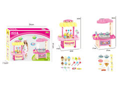 Spray Kitchen Set W/L_M & Ice Cream Set toys