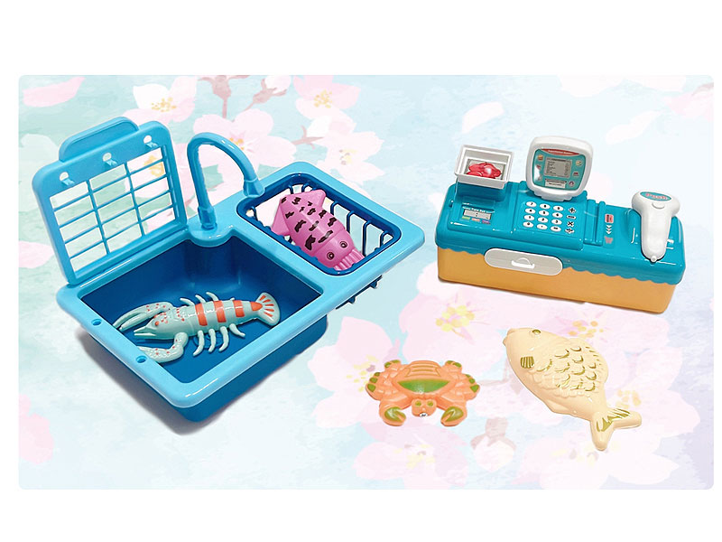 Cash Register & Wash Basin toys