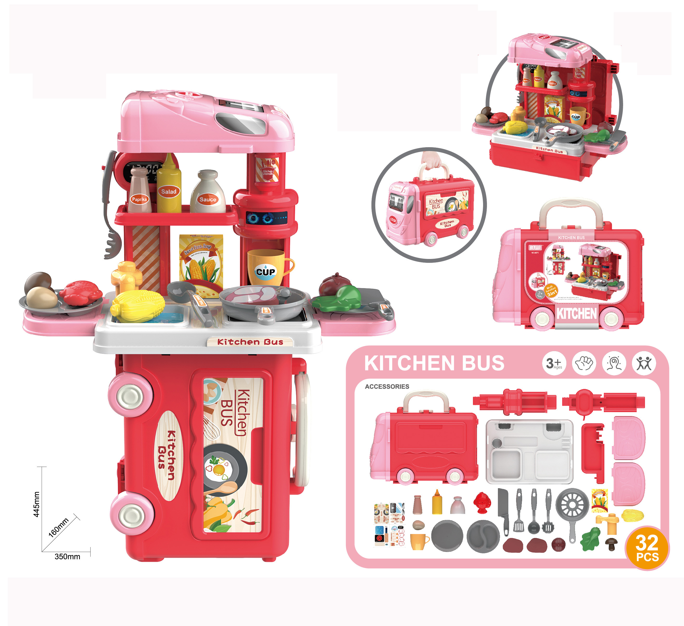 3in1 Kitchen Bus toys