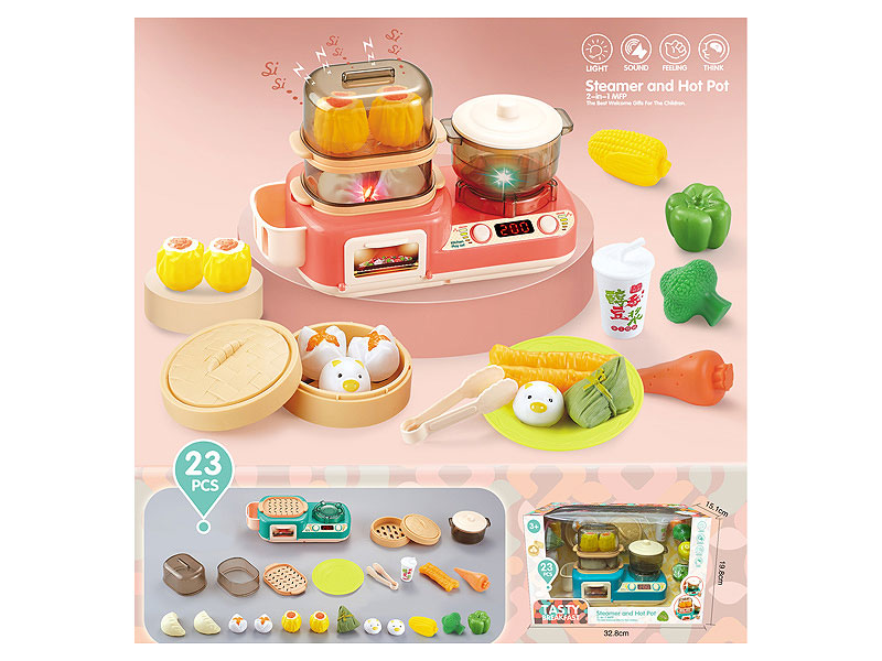 2in1 Steamed Hotpot Set W/L_M(2C) toys