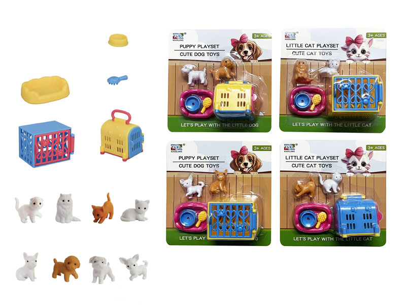 Pet Cat And Dog Set(4S) toys