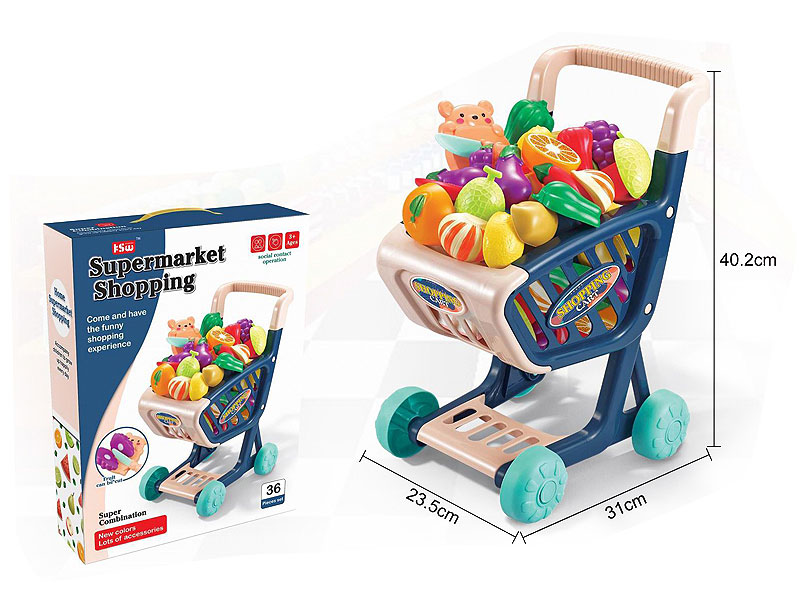 Shopping Cart & Fruit & Vegetable toys
