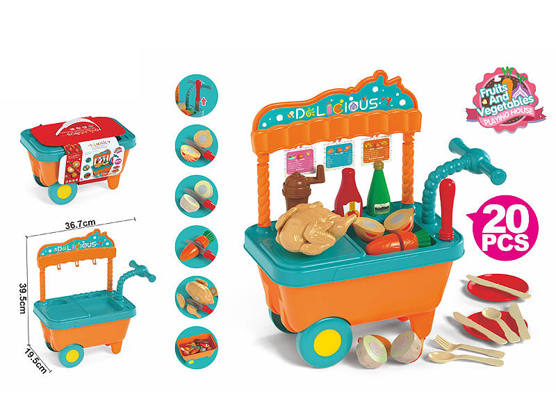 Cutable Food Cart toys