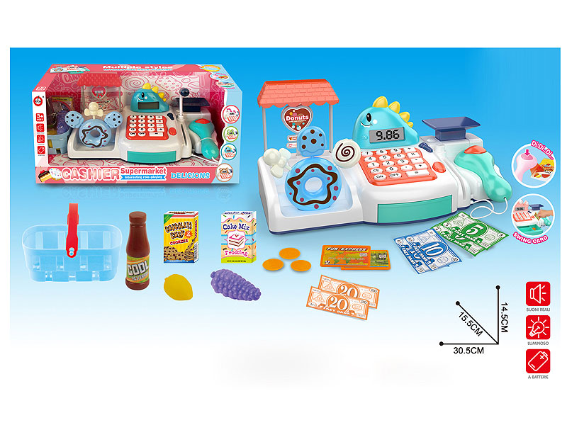 Dinosaur Donut Cash Register Set toys