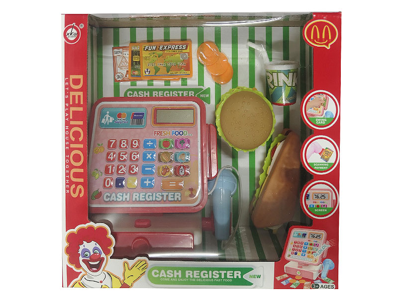 Hamburger Shop Home Furnishing Cash Register Set toys