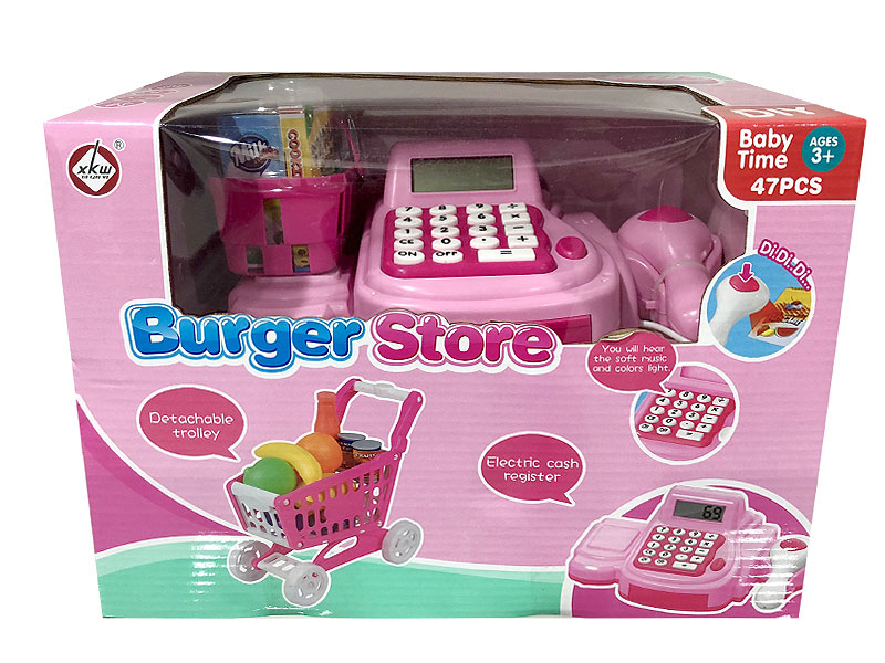 Cash register handcart set toys