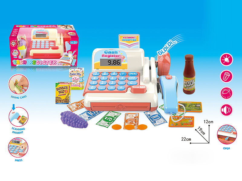 Electric cash register set toys