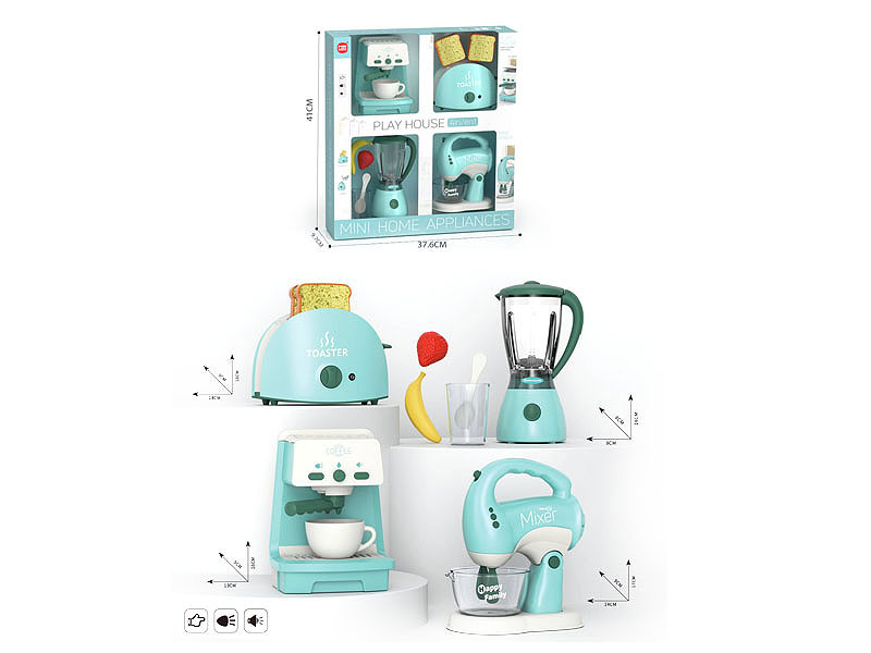 B/O Juice Machine & Bread Machine & Blender &Coffee Maker W/L_M toys