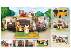 Storage Box Bus School Bus Scene toys