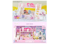 凯迪兔双人床套装